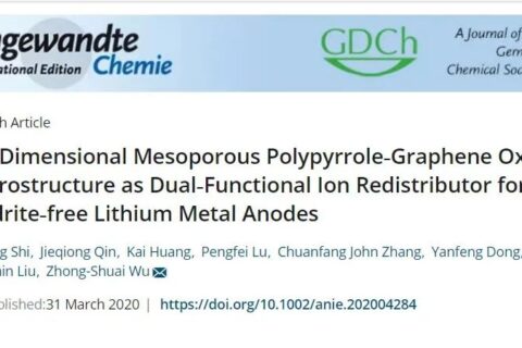 二維介孔聚吡咯-氧化石墨烯異質(zhì)結助力高能量密度的無枝晶鋰金屬電池