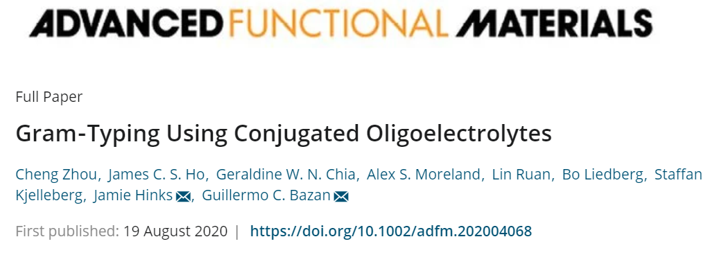 新加坡國(guó)立大學(xué)《AFM?》：肉眼可見(jiàn)！共軛低聚電解質(zhì)助力革蘭氏細(xì)菌的區(qū)分