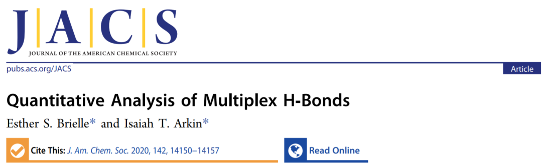 《JACS》： 多重氫鍵的定量分析！